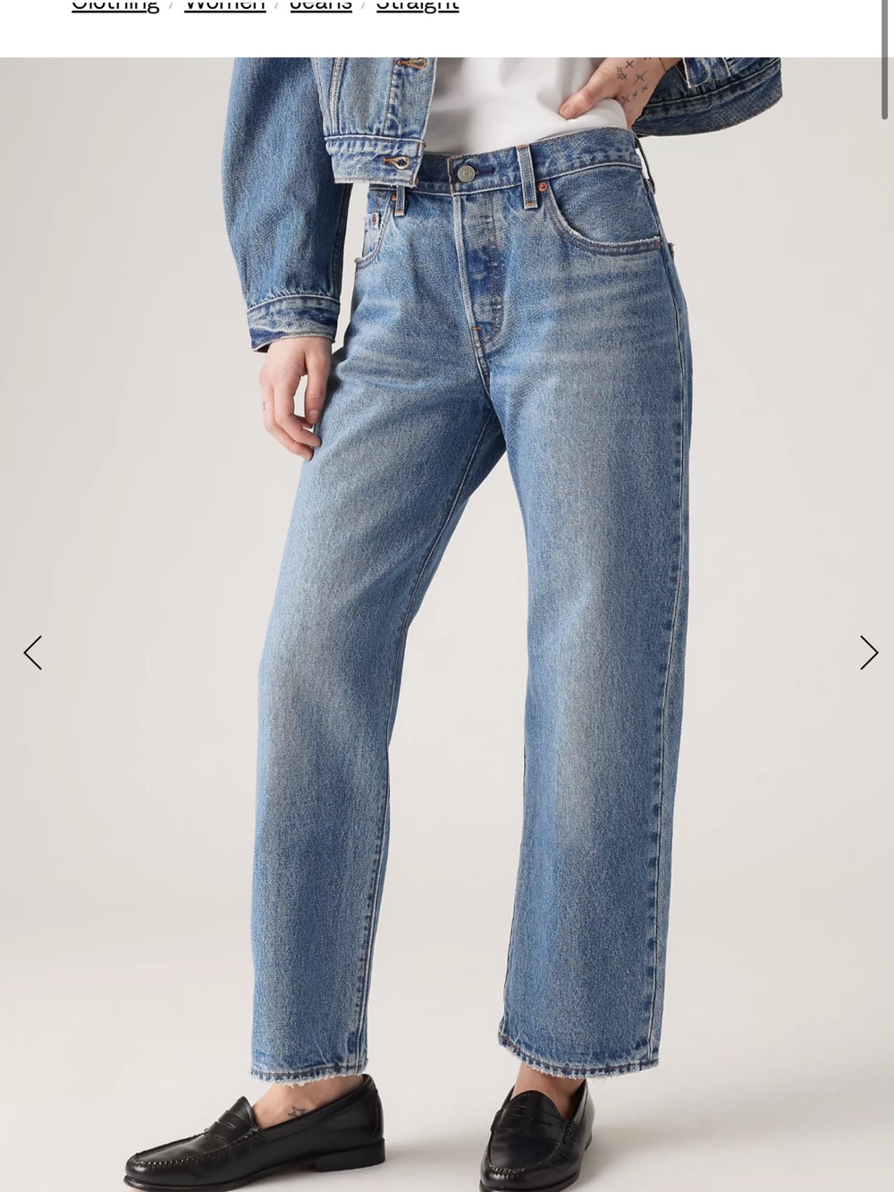 Levi's 501 '90s Ankle Jeans Sweetest Taboo Sz 25 NWOT